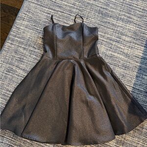 Un Deux Trois Shimmering Black Formal Dress